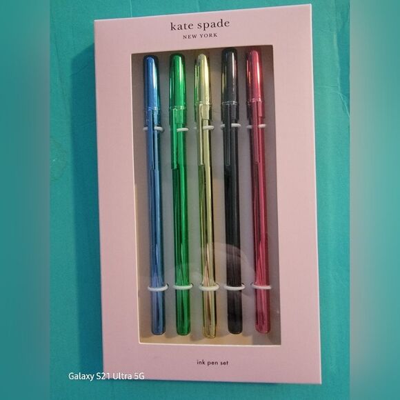 New kate spade Metallic Ink Pen Set (5) - Picture 1 of 5